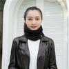 Мужской Женский Однотонный Вязаный Шейный Платок Унисекс Флисовый Осенне-Зимний Теплый Шарф на Шею Толстый Буфанда Шарф-Маска Кольцо Шарф