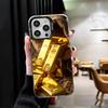 Мягкий чехол для телефона с принтом из тонкого золотого узора для iPhone 15 16 17 Pro Max 17Air 16E 14 Plus 13 12 Mini, противоударная задняя крышка