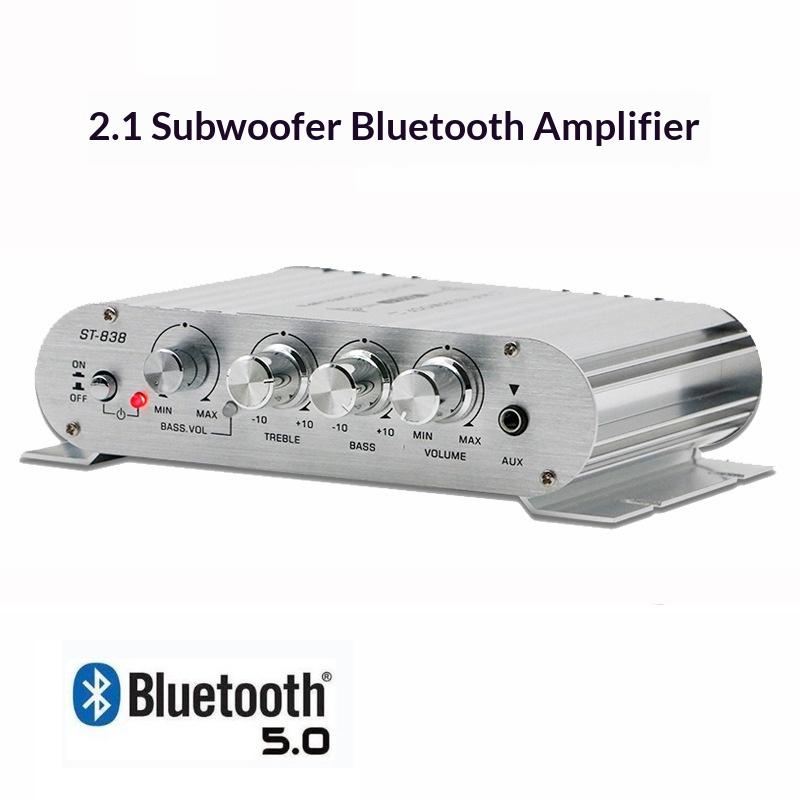 St-838 Усилители домашнего кинотеатра Hifi 2.1-канальный усилитель мощности Стерео Звук Бас Автомобильный Домашний Усилитель Медиаплеер Усилитель