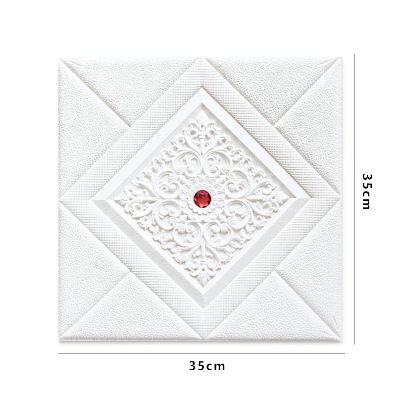 12 шт. 3D стеновая панель украшение дома наклейка на стену гостиная пена самоклеящиеся обои водонепроницаемые и плеснестойкие обои