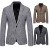 Men's Autumn/Winter 2021 Plaid Wool Suit - Fashionable Business Casual Coat