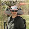 Wide Brim Sun Hat with Built-in Solar Fan for Men Women Summer Cooling Beach Bucket Hat for Outdoor Fishing Hiking Camping