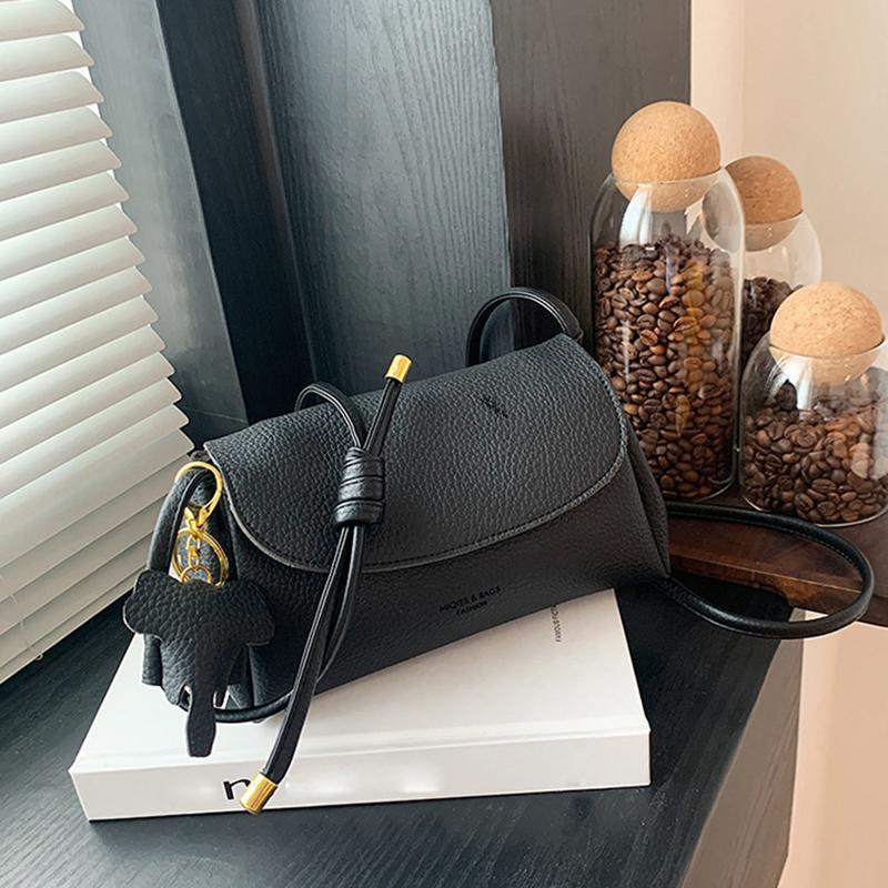 Новая симпатичная сумка через плечо из искусственной кожи с подвеской в виде слона, модные однотонные сумки через плечо, популярные женские сумки