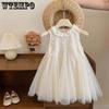 Летнее платье без рукавов для девочки Пышная вуаль для девочки Платье принцессы на день рождения для девочки Торжественное платье Газовое платье