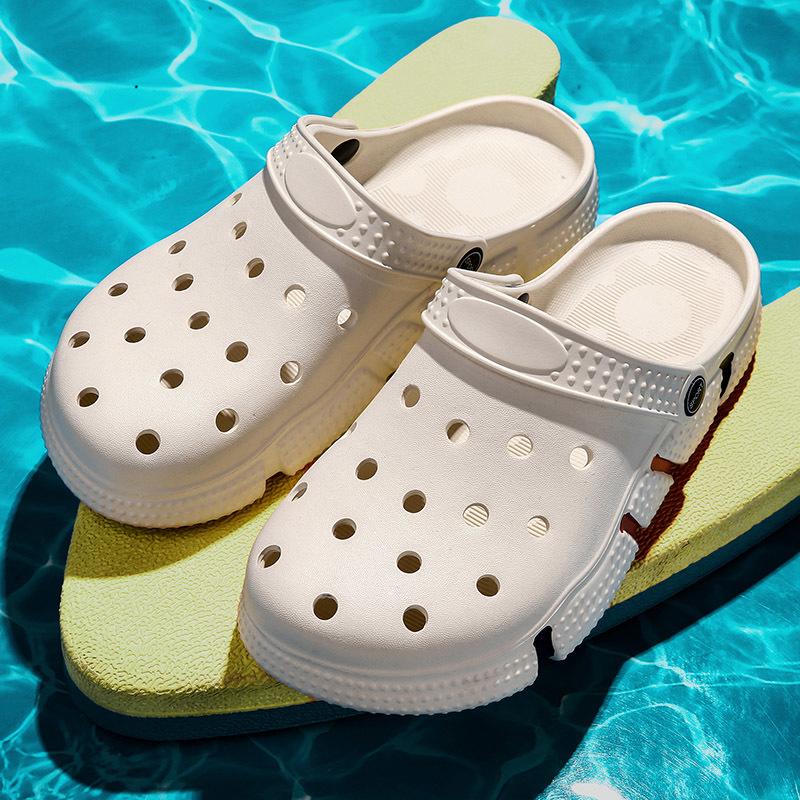Summer Men Sandals Beach Slippers Fashion Outdoor Slippers Casual Beach Water Sports Shoes Breathable Hollow Flip Flops Cheap Male Aqua Sneaker