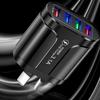 3.1A USB Дорожное зарядное устройство EU AU KR US UK вилка Быстрая зарядка QC 3.0 Настенное зарядное устройство для iPhone 15 Poco Xiaomi Мобильный зарядный адаптер
