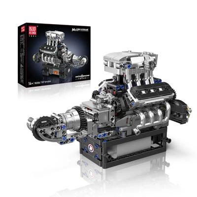 MOULD KING 10206 MCL Спортивный автомобиль Двигатель V8 Модель из строительных блоков 737 деталей DIY Механический сборочный комплект для взрослых STEM-игрушка