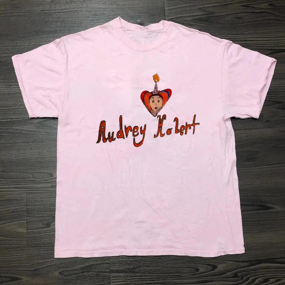 Новая короткая футболка Audrey Hobert для фанатов, детская розовая, размеры от S до 5XL, футболка SN756, унисекс