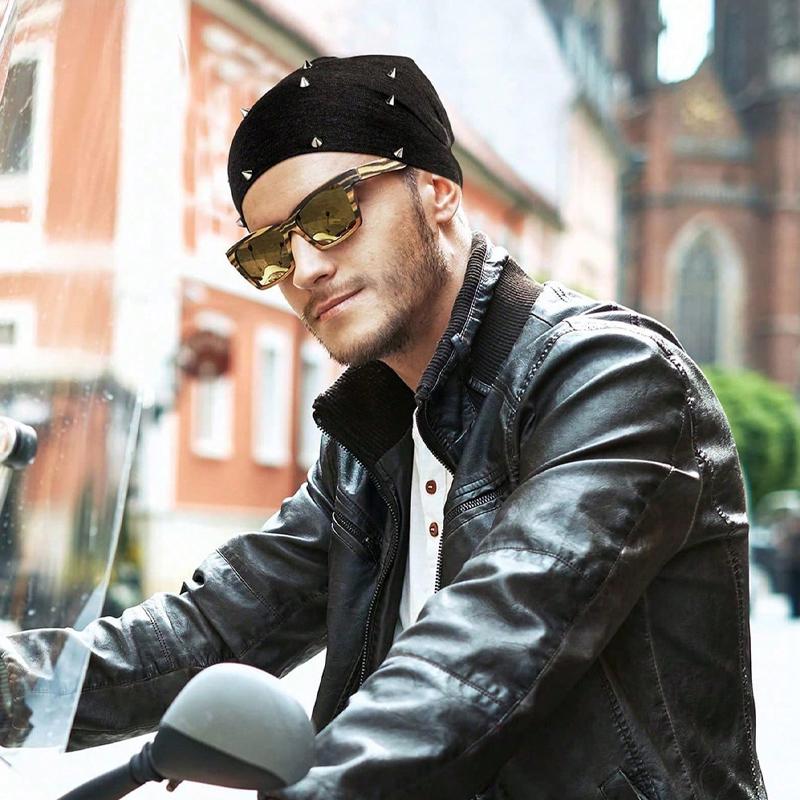 1 шт. Готическая шляпа Унисекс Готическая шапка с заклепками Рок Панк Шляпа Шип-шип Для мужчин Женщин, Черный Серый, Стиль Y2K легкая и удобная