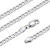 Silvora Sterling Silver 925 Necklace, Men's Chain Only, Cuban Link Chain, Hypoallergenic, Women's