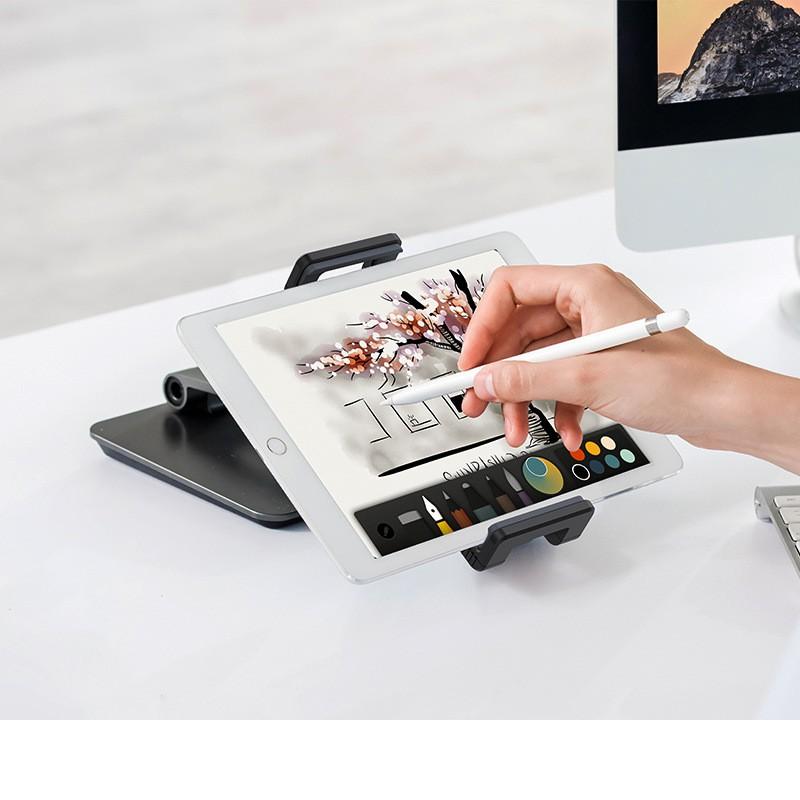 Aluminum Desktop Tablet Stand IPad IPhone Foldable Adjustable Holder Office Desk Home Workspace