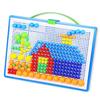 Игрушка "Грибные гвозди" Детская развивающая DIY Ручная сборка Коробка-пазл с вставками из бусин с 296 кубическими грибами Подарочная коробка