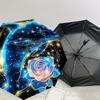 1pc Dolphin Rose Cosmic Artwork Umbrella with Plastic Handle,Suitable for All Seasons Home Travel Outdoor UmbrellaDD421
