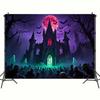 Horror Haunted House Tapestry Photography Background Halloween Vampire Scary Ghost Photo Studio Portrait Decor Backdrop