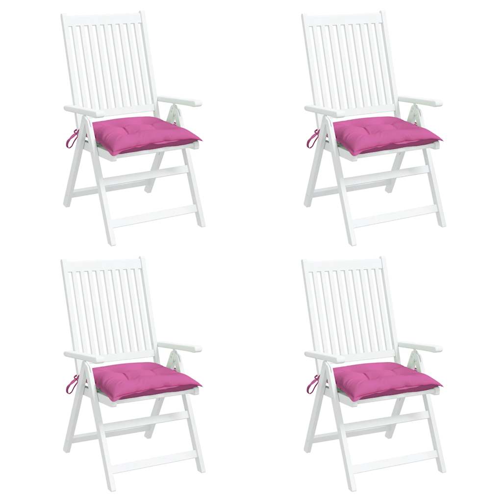 Chair Cushions 4 pcs Pink 50x50x7 cm Oxford Fabric