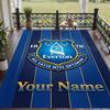 Custom Text Printed Rug Everton FC Non Slip Floor Carpet For Home Room Decor