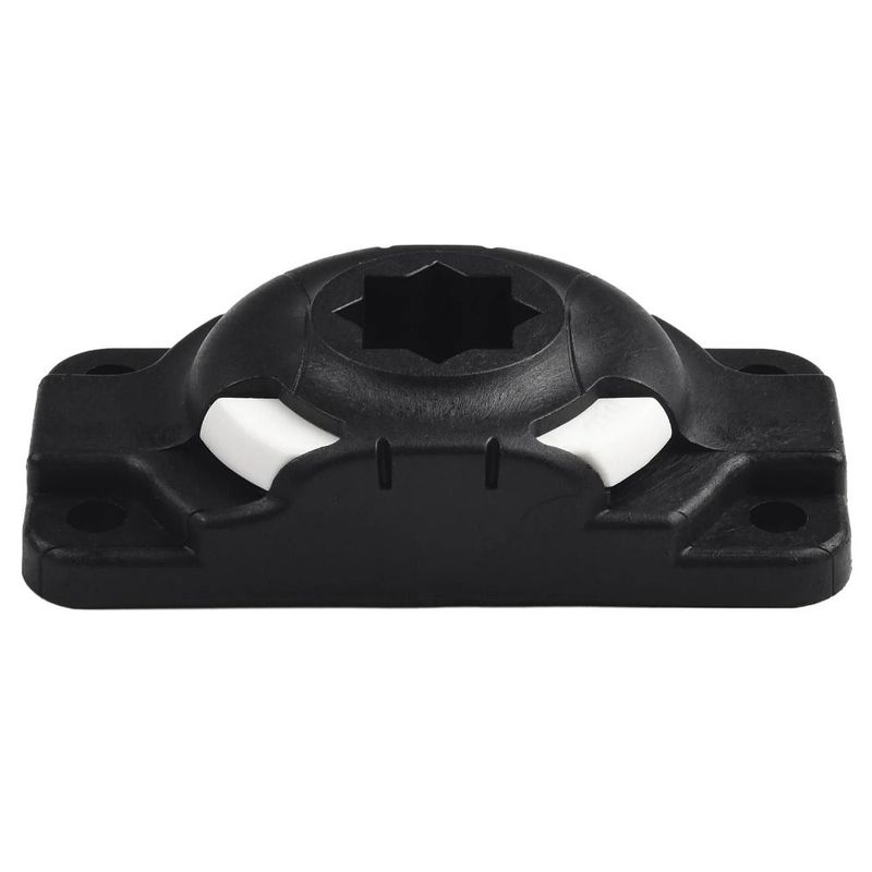 New Black Kayak Rod Holder Base Secure ABS Rod Holder Mount Base Outdoor Versatile Rectangular Mount Base
