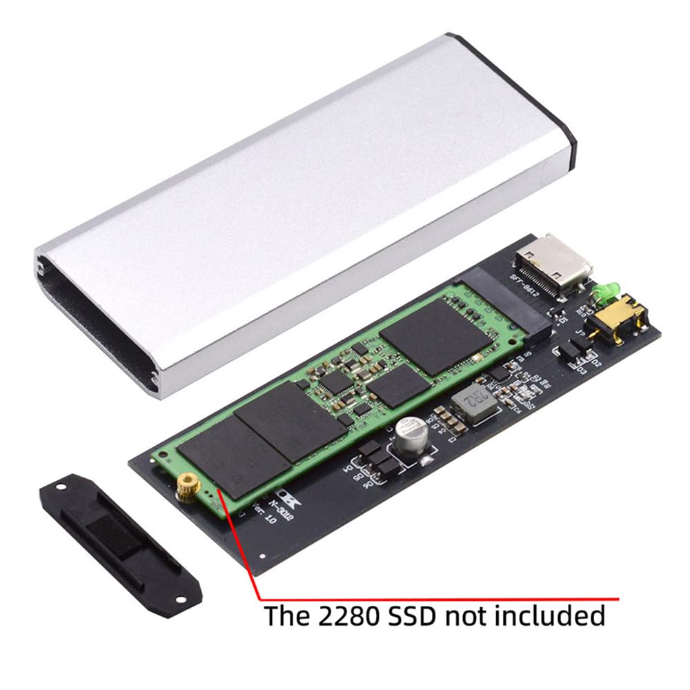 NFHK Oculink SFF-8612 SFF-8611 to M.2 NGFF M-Key to NVMe PCIe SSD 2280 SSD Enclosure Adapter for Motherboards