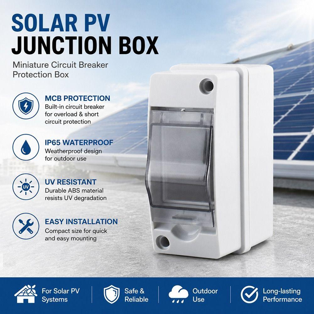1Pcs IP65 Waterproof Breaker Box 2 Way MCB Protection Box for 2P Breaker