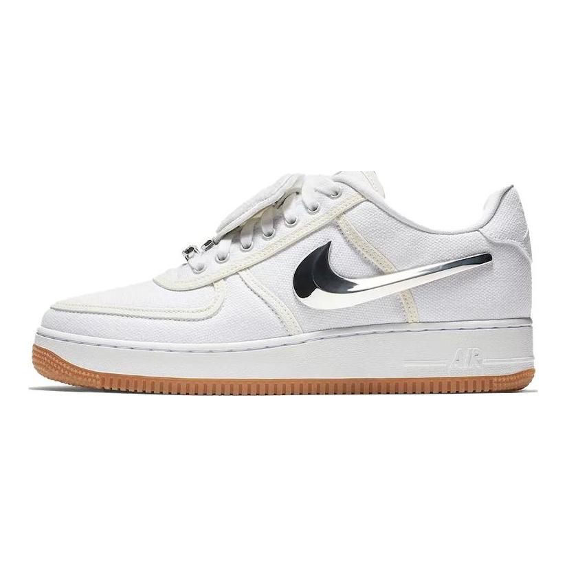 Кроссовки Travis Scott x Nike Air Force 1 Travis Scott Унисекс Белые Белый-Белый AQ4211-100