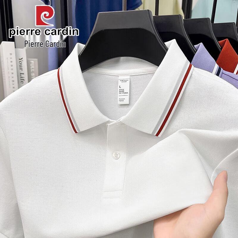 Pierre Cardin Men's Business Casual Cotton Blend Short Sleeve Polo Shirt
