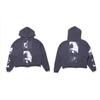 Mens Oversized Hooded Sweatshirt With Graphic Print Winter Streetwear Cotton Blend Pullover
