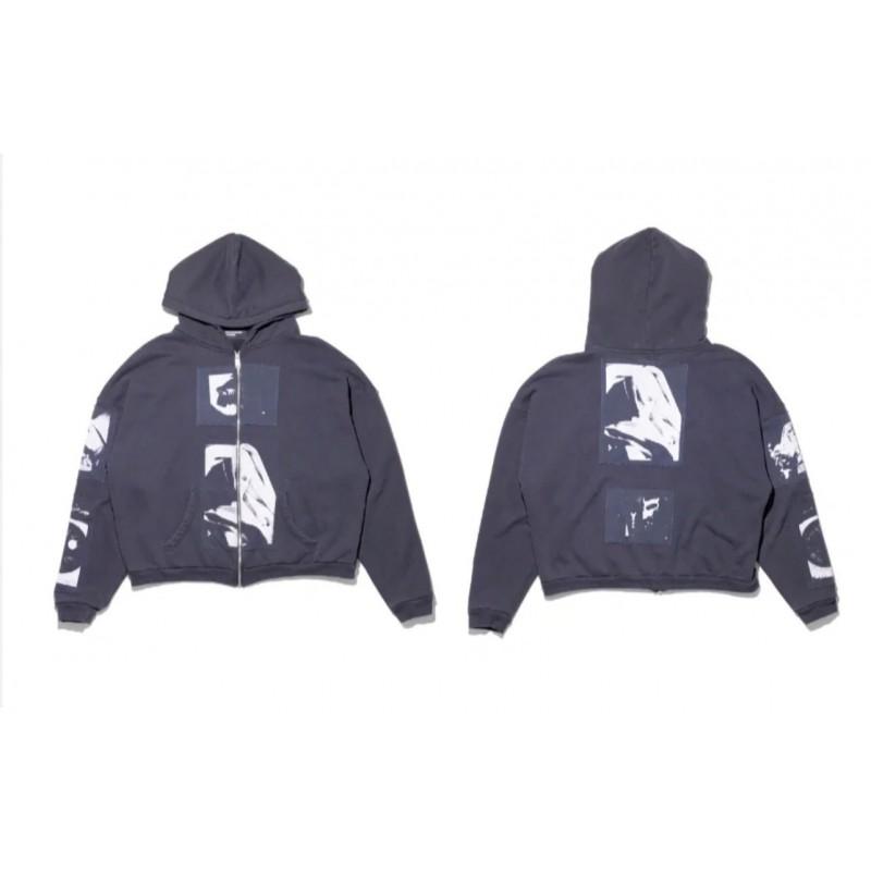 Mens Oversized Hooded Sweatshirt With Graphic Print Winter Streetwear Cotton Blend Pullover