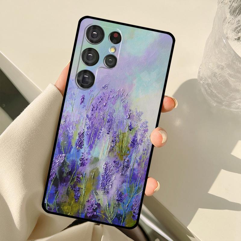 Лавандовый фиолетовый цветок для Samsung Galaxy S22 Ultra S21 S20 FE S8 S9 S10 Note 10 Plus Note 20 Ultra чехол для телефона