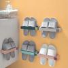 4pcs Wall Mounted Shoes Rack Space Saving Slippers Storage Holder Folding Bathroom Towel Rack Bathroom Accessories