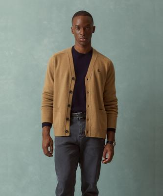 Шерстяной кардиган Brooks Brothers (бежевый) (Bbwcmbf405)