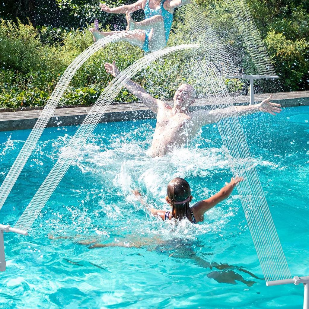 Pool Spray Fountain Double-head Waterfall Swimming Pool Fountain High-Pressure Swimming Pool Sprinkler Fountain Accessories