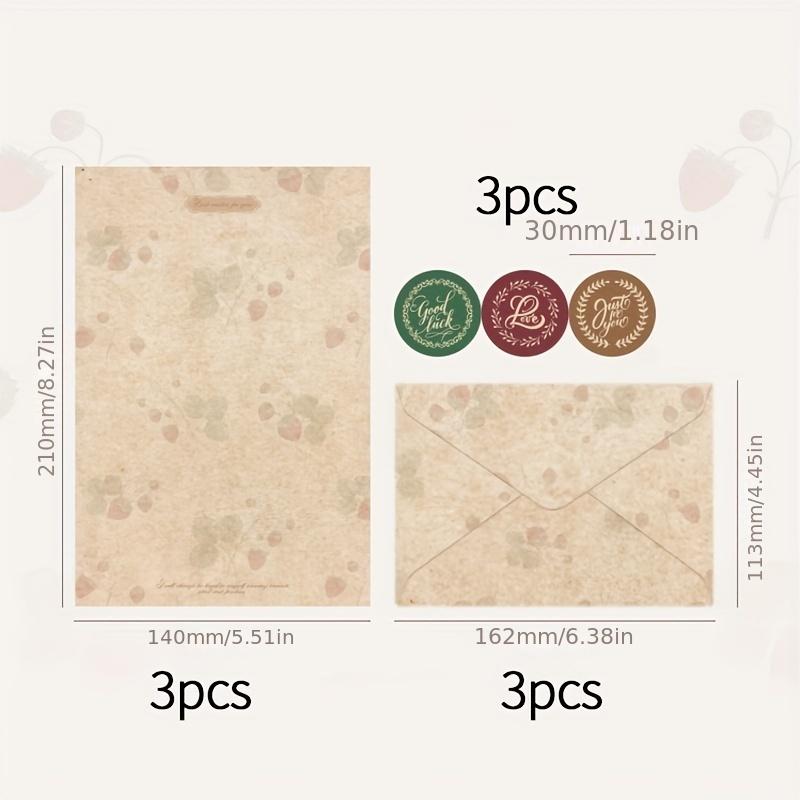 9 pcs Vintage envelope set retro girl art confession love letter greeting card paper