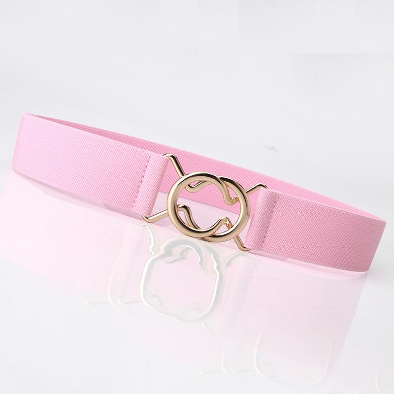 Women Fashion Elastic Waist Belt High Stretchy Dress Belt Skinny Wild Belt Girdle