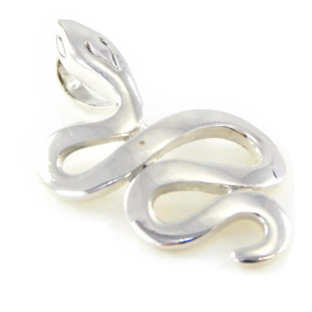 Les Trésors De Lily [C6928] - Silver Pendant 'Mythical Snake' Silver (rhodium-plated) - 15x25 Mm