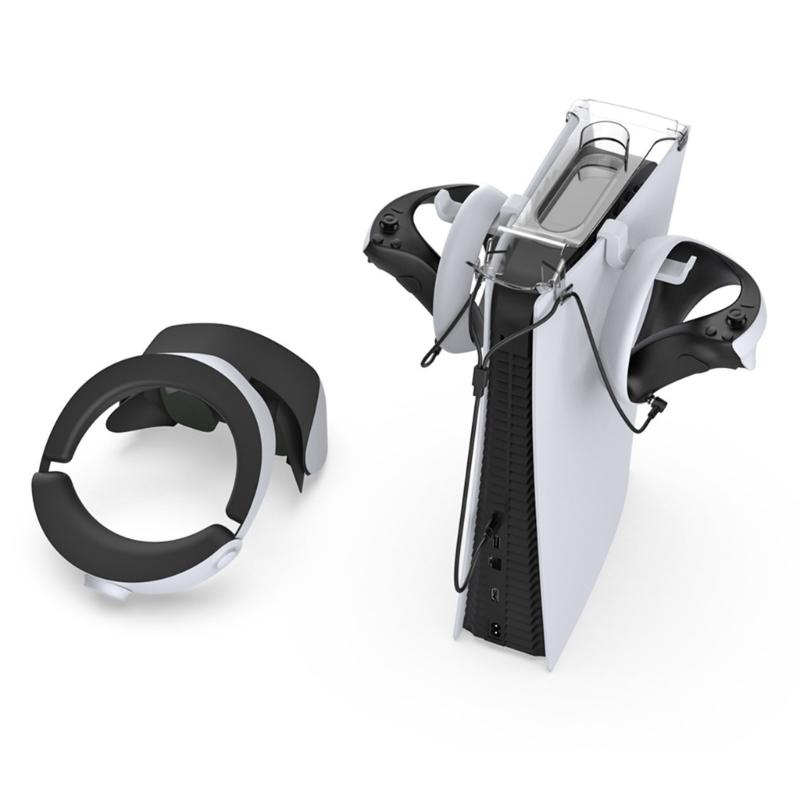 Game Console Charging Stand VR Display Glasses Holder with Charging Cable VR Hanger For Game Accessaries