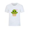 Crop Cactus Hug Pattern No Hug T Shirt Short Sleeve Custom T Shirts