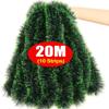 20/2M зеленая мишура гирлянда рождественские ленты украшение рождественская елка подвесной венок трость лента новогодний свадебный декор вечеринки