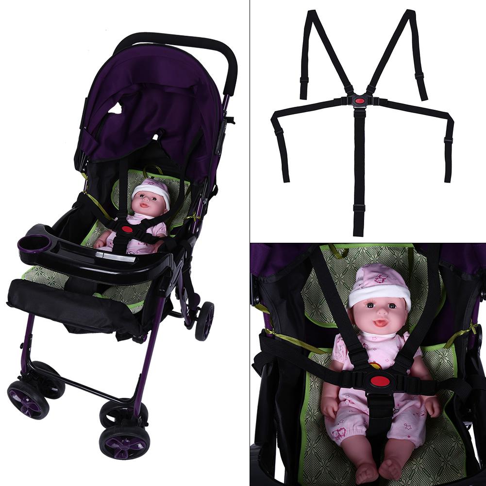 Adjustable Baby Stroller Safety Strap Kids Dining Chair 5 Point Harness Child Pram Seat Belt