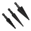 3Pcs High Speed Steel Step Drill Bit Set Hex Handle Step Drill Bit for Metal Wood Insulation Plate