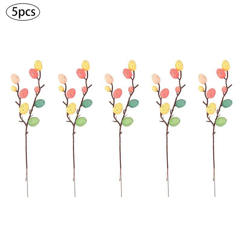 2/3/5/10Pcs Easter Egg Tree Branches Home Decoration Painting Field Eggs Spring Party Decor