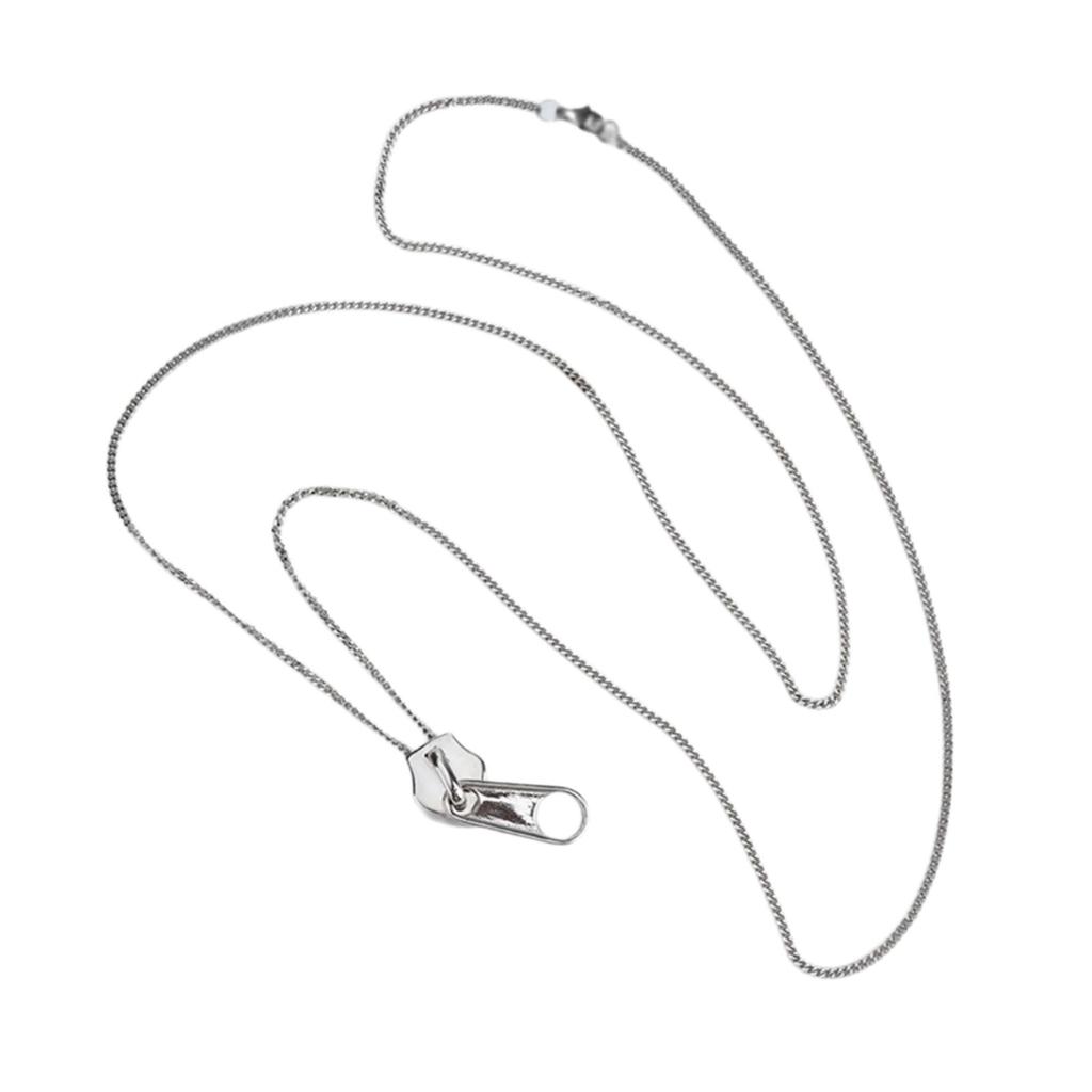 Creative Zippers Charm Necklace Adjustable Length Clavicle Chain Personalized Unisex Neckchain Stylish Party Accessory