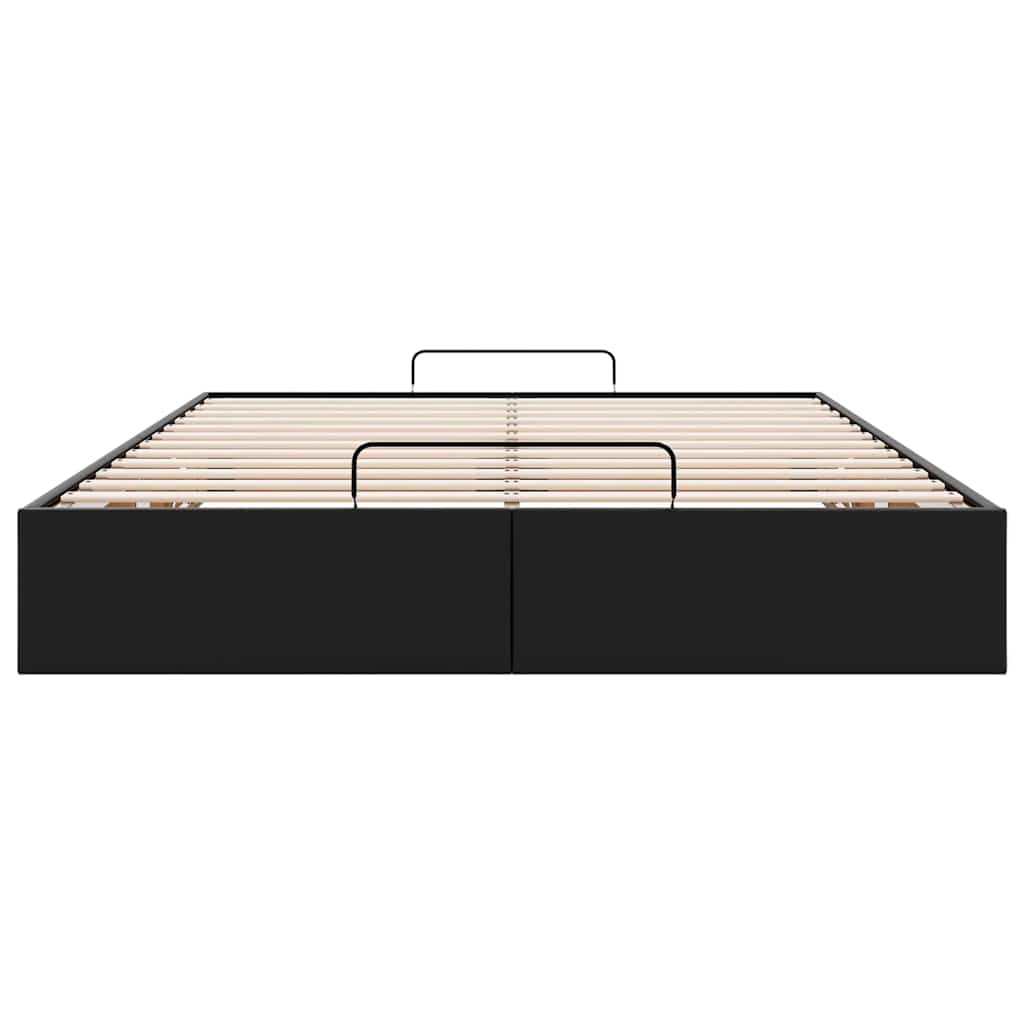 Ottoman Bed without Mattress Black 140 x 200 cm Artificial Leather