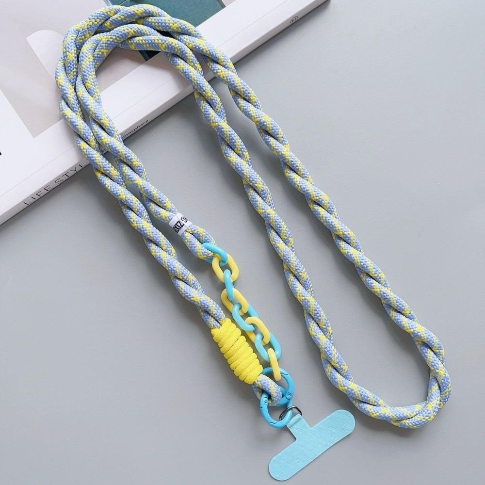 Dopamine Braided Phone Lanyard Anti-lost Neck Hanging Cord Phone Charm Accessories