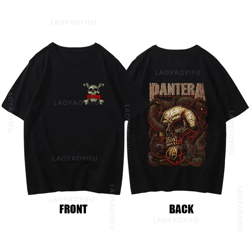 Тема Хэви-метал группы Pantera 100% хлопок Летняя Уникальная Уличная Одежда Футболка Для Унисекс Женщин Глаз Змеи Череп Уличная Мода Топ