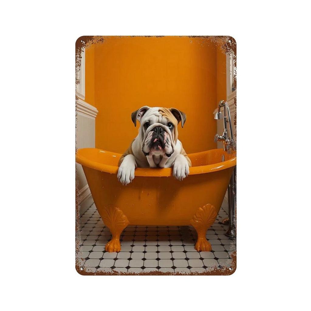 Смешные животные Туалет Металлические таблички Декор Горилла Слон Кошка Собака Настенное искусство Жестяная табличка Постеры Картинка для ванной