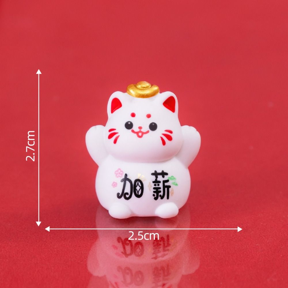 Micro Landscape Creative Cute Good Luck Fat Fortune Cat DIY Decoration Accessories Car Desktop Mini Ornaments Office Desktop