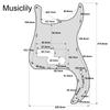Musiclily Pro 13-Hole PB Bass Pickguard for Squier Sonic Precision Bass, 3-Piece, Aged White