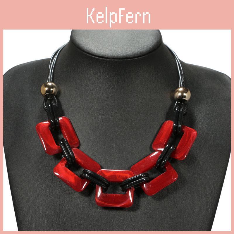 Women Exaggeration Fashion Necklace Acrylic Party Jewelry Girlfriend Gift Personality Sweater Chain