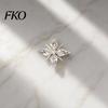 Brooch Pin with Invisible Safety Buckle, Star Shape Lapel Cubic Small Delicate Zirconia Rhinestone Accent, for Suits Shirts Wedding Formal Wear