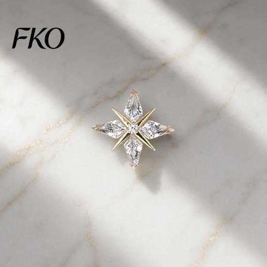 Brooch Pin with Invisible Safety Buckle, Star Shape Lapel Cubic Small Delicate Zirconia Rhinestone Accent, for Suits Shirts Wedding Formal Wear